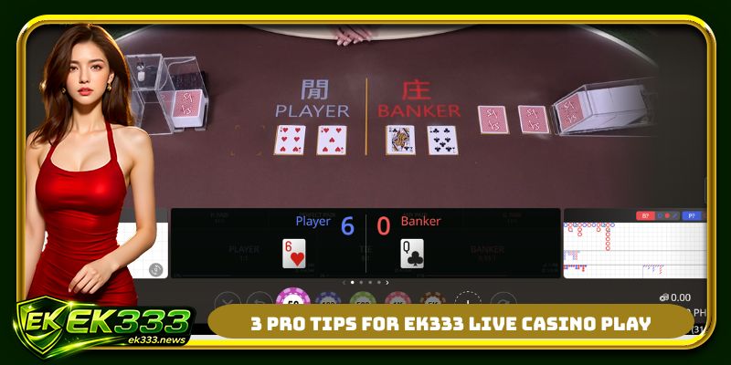 3 pro tips for EK333 live casino play