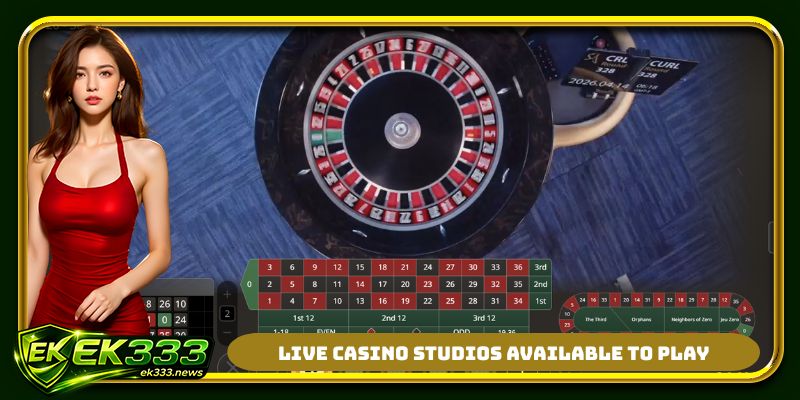 Live casino studios available to play