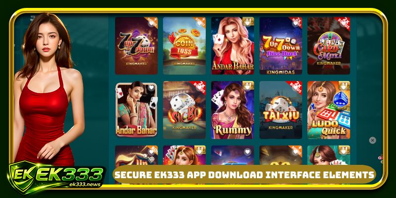 Secure EK333 app download interface elements